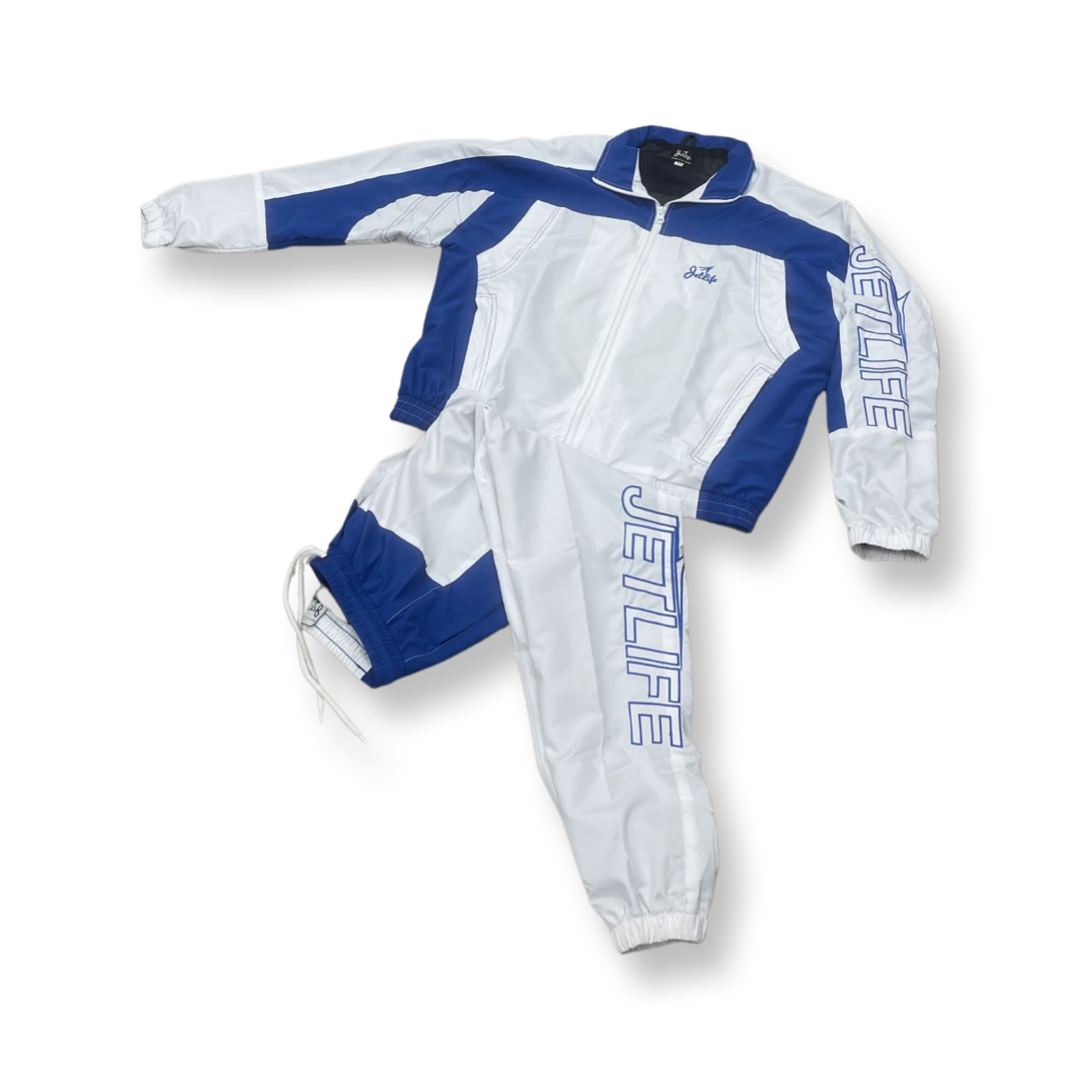 JET LIFE TRACK PANTS Royal Blue White - Main Image