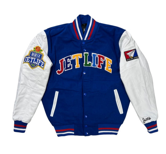 Jet Life Varsity Jacket "Limited Edition" [ROYAL/WHITE]