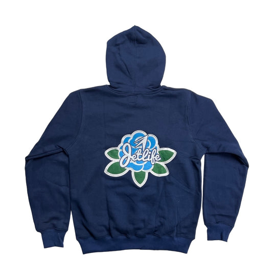 JET LIFE "ROSES" HOODIE [NAVY]