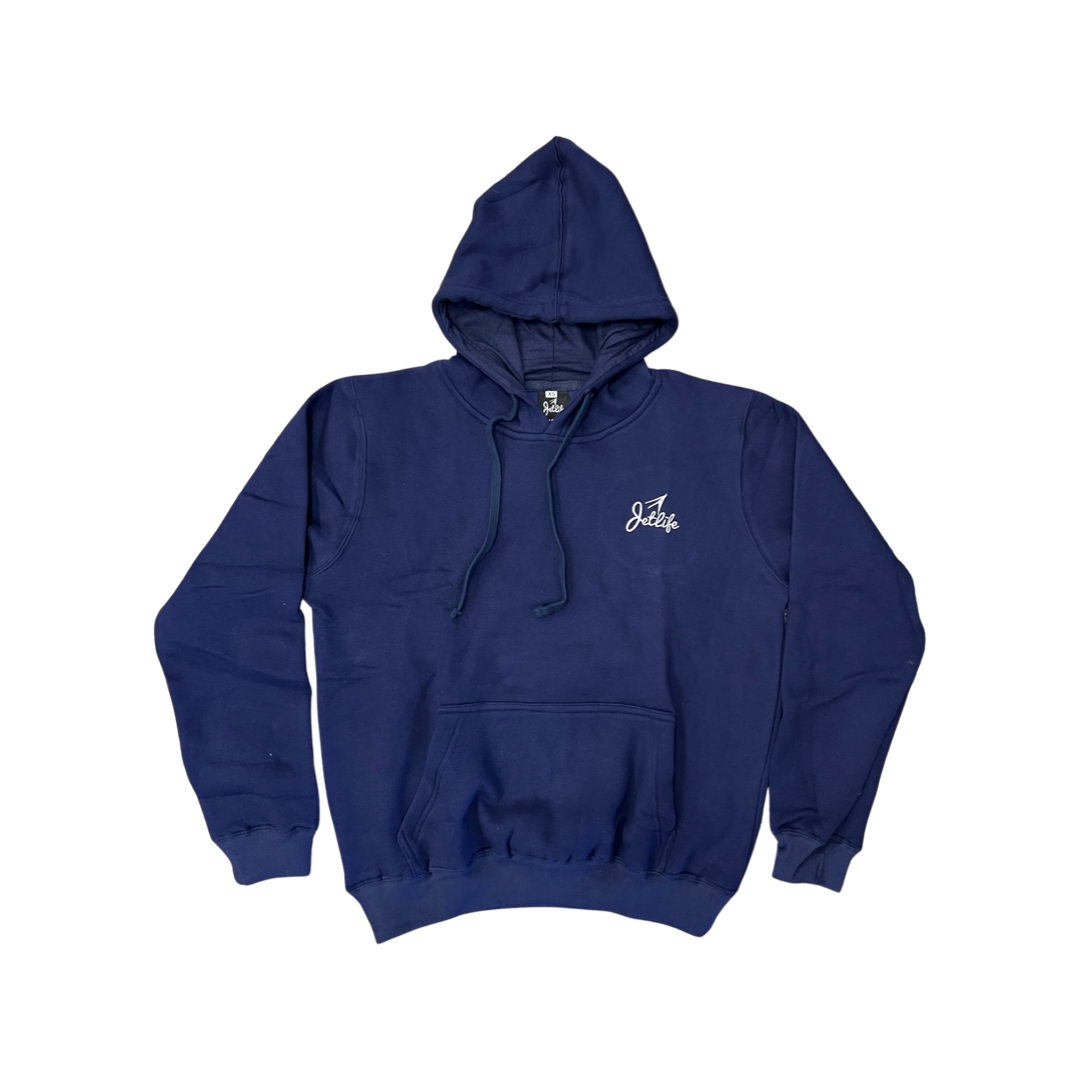 Shops JetLife Jets logo Hoodie sweatshirt in Navy Blue medium