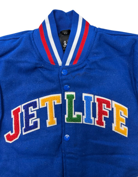 Jet Life Varsity Jacket "Limited Edition" [ROYAL/WHITE]