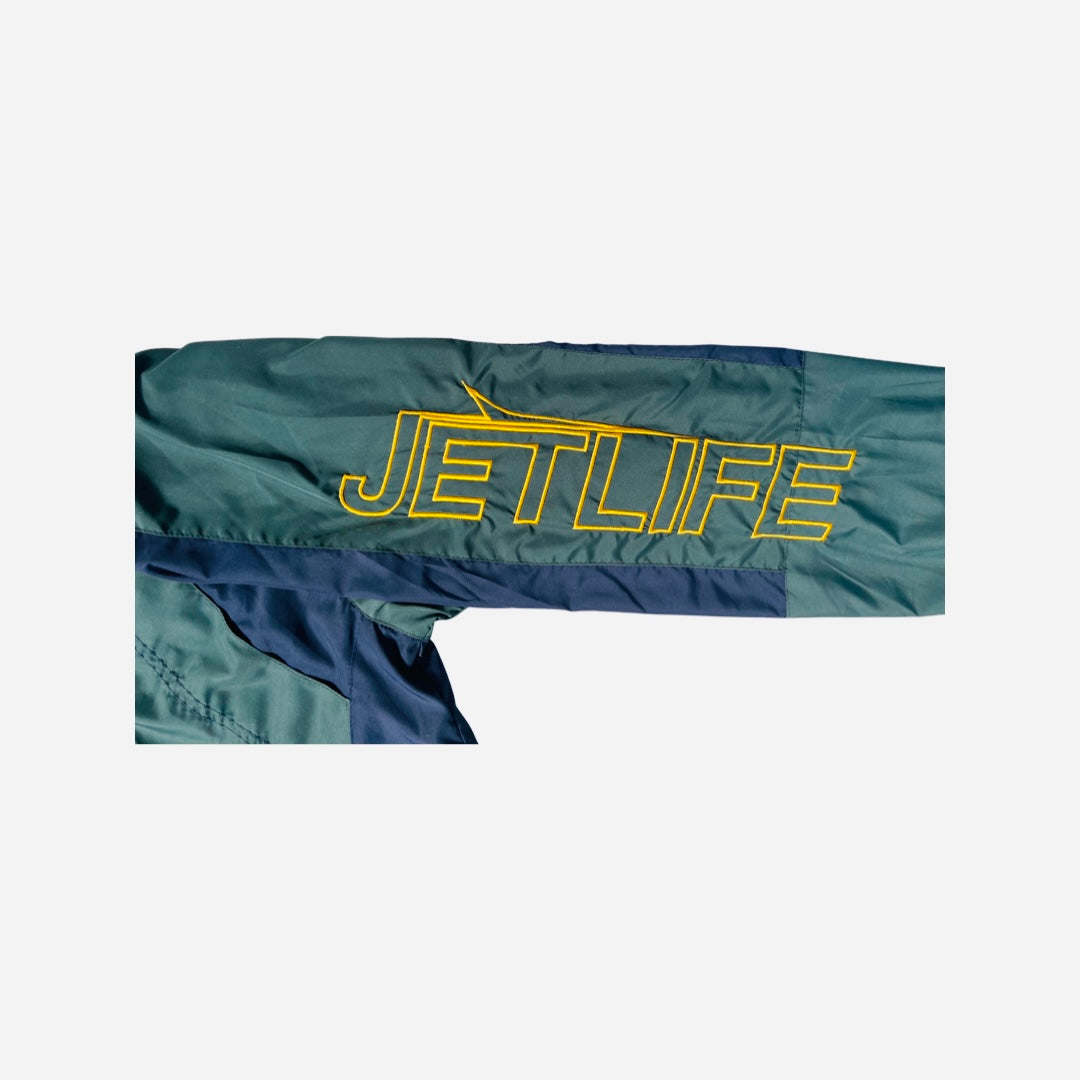 JET LIFE TRACK JACKET | "PINE GREEN  & NAVY BLUE"