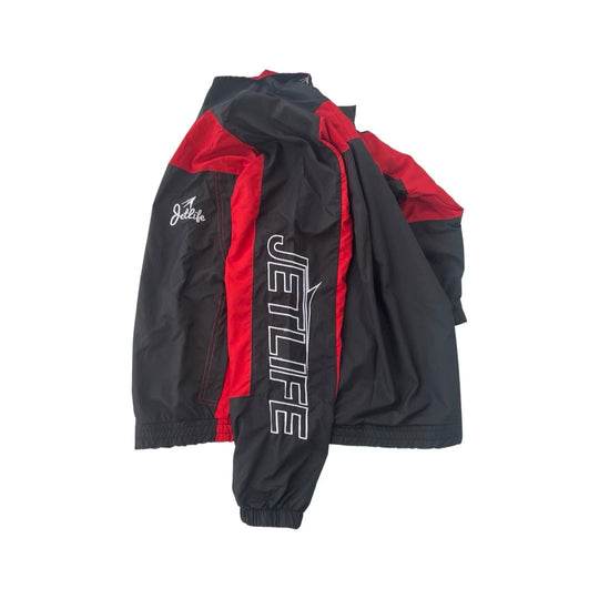 JET LIFE TRACK JACKET [Black/Red]