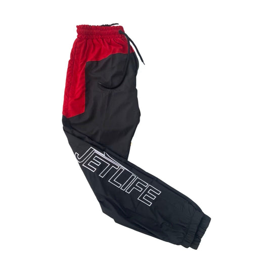 JET LIFE TRACK PANTS [Black/Red]